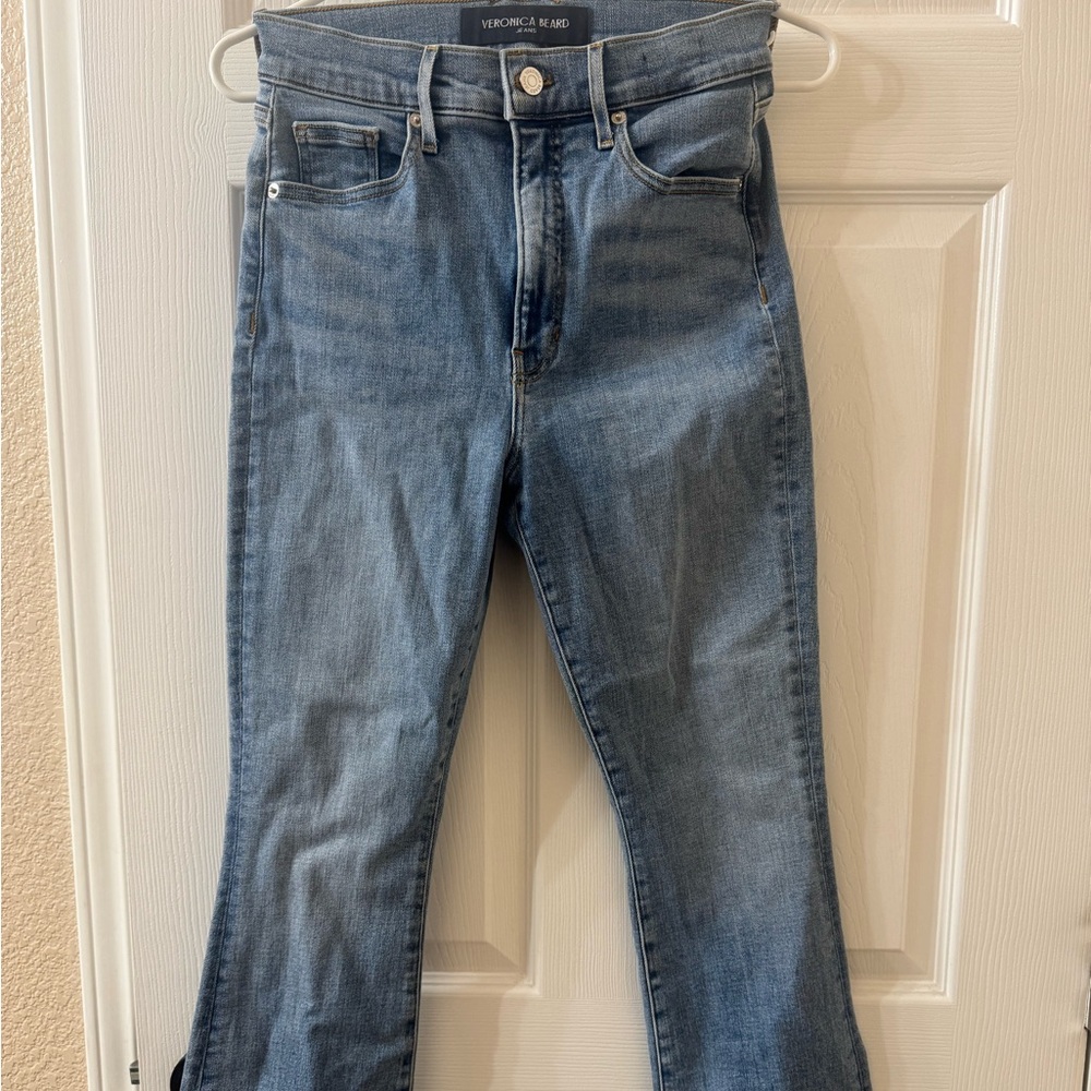 Veronica Beard Light Blue Flare Jeans